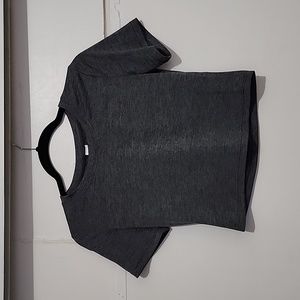 Cropped T-Shirt Gray Size S